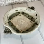 Caroline Bousfield Gregory Studio Pottery Bowl - Hand Thrown Stoneware - Rope Handles