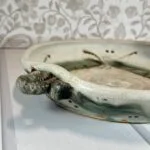 Caroline Bousfield Gregory Studio Pottery Bowl - Hand Thrown Stoneware - Rope Handles