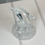 Vintage Cristal D'Arques Dolphin Collectable 24% Lead Crystal Sculpture