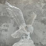 Vintage Cristal D'Arques Bald Eagle Crystal Figurine Collectable 24% Lead