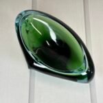 Stunning Czech Skrdlovice Blue & Green Glass Bowl Jan Beránek 1959 #59106