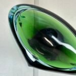 Stunning Czech Skrdlovice Blue & Green Glass Bowl Jan Beránek 1959 #59106