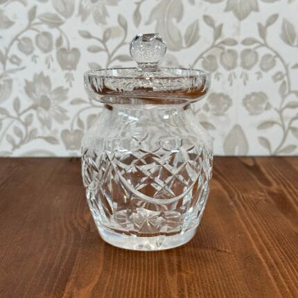 Vintage Waterford Crystal Jam/Jelly Preserve Jar with Lid, Irish Lead Crystal
