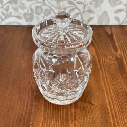 Vintage Waterford Crystal Jam/Jelly Preserve Jar with Lid, Irish Lead Crystal