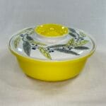 Vintage Poole Pottery Yellow Atomic Bay Leaf Tureen/Casserole - 1960s - Robert Jefferson