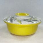 Vintage Poole Pottery Yellow Atomic Bay Leaf Tureen/Casserole - 1960s - Robert Jefferson