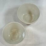 2x Vintage Mason Cash Pudding Basins - S36 & S30 - Cream White Stoneware Bowls