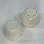 2x Vintage Mason Cash Pudding Basins - S36 & S30 - Cream White Stoneware Bowls