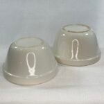 2x Vintage Mason Cash Pudding Basins - S36 & S30 - Cream White Stoneware Bowls