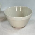 2x Vintage Mason Cash Pudding Basins - S36 & S30 - Cream White Stoneware Bowls