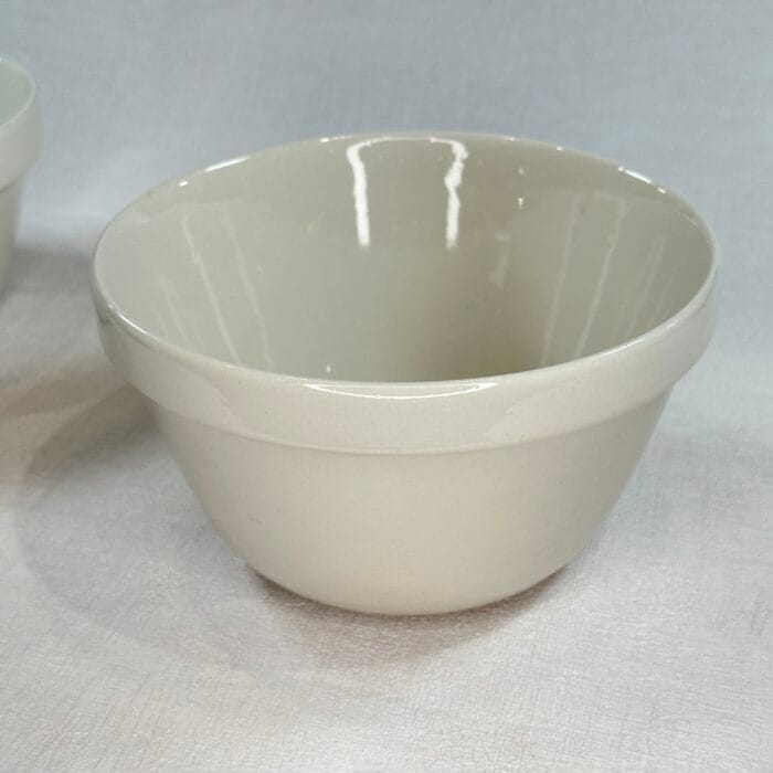2x Vintage Mason Cash Pudding Basins - S36 & S30 - Cream White Stoneware Bowls