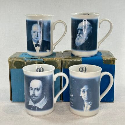 Co-op Millennium Mug Set - Famous Brits - Bone China - Unused - Original Boxes
