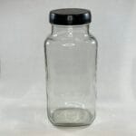 Vintage Tuck Shop Sweet Jar - Large Glass Jar with Lid - Retro Candy Storage - Made in England