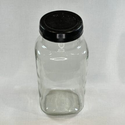 Vintage Tuck Shop Sweet Jar - Large Glass Jar with Lid - Retro Candy Storage - Made in England