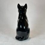 Ceramic Black & White Cat Ornament, Hand-Painted