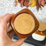 Pair Retro Vintage Stoneware Storage Jars w/ Cork Lids, 1980s/90s, Rustic Kitchen