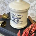 Long Clawson Blue Stilton Cheese Stoneware Lidded Pot Jar, London Pottery
