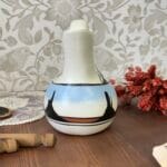Vintage Native American Pottery Wedding Vase, Arizona Scene, Signed Jacinda Dineh