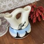 Vintage Native American Pottery Wedding Vase, Arizona Scene, Signed Jacinda Dineh