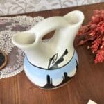 Vintage Native American Pottery Wedding Vase, Arizona Scene, Signed Jacinda Dineh