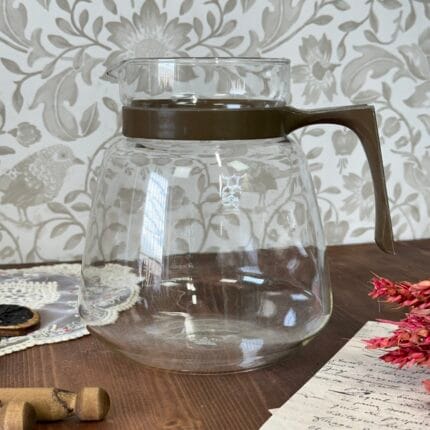 Vintage JAJ Pyrex Glass Coffee/Tea Pot, Retro 60s/70s, Made in England