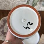 Vintage Hand-Painted Pottery Wine Cooler/Utensil Holder, Fruit Design, Possibly Portuguese