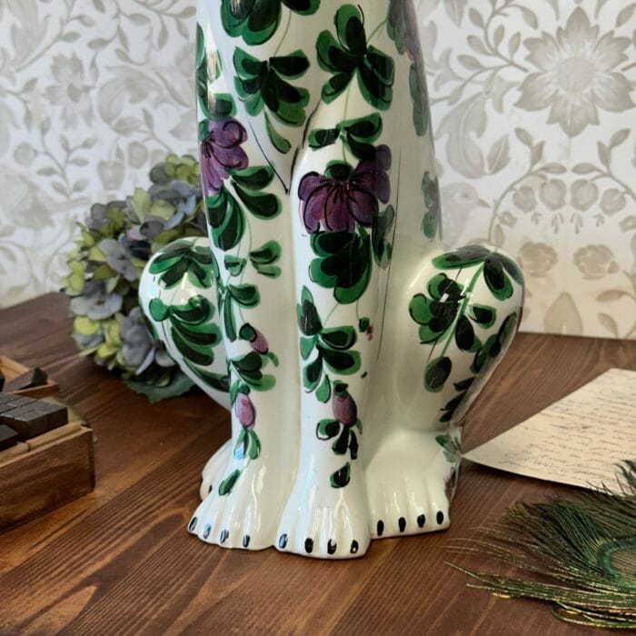 Large Vintage Italian Ceramic Cat 55cm Tall Retro Kitsch 1960s 70s Hand Painted