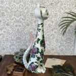 Large Vintage Italian Ceramic Cat 55cm Tall Retro Kitsch 1960s 70s Hand Painted