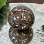 Vintage Adrian Sankey Glass Paperweight Handmade Cumbria Peacock Swirl Art Glass