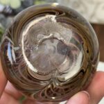 Vintage Adrian Sankey Glass Paperweight Handmade Cumbria Peacock Swirl Art Glass