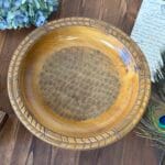Vintage Carved Wooden Bowl German Sippenecke Style Bread Plate Rustic Decor 29.5cm