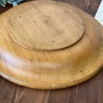 Vintage Carved Wooden Bowl German Sippenecke Style Bread Plate Rustic Decor 29.5cm