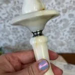Vintage Alabaster Onyx Marble Candle Holders Pair Tall Elegant Stone Candlesticks