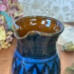 Godshill Studio Pottery Blue Milk Jug - Hand Thrown Artisan Jug
