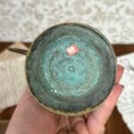 Vintage India Bronze Patina Jug Vase Pen Pot Decor 11.5cm