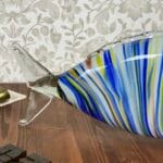 Vintage Murano Glass Fish Italy Striped Sommerso Art Glass 1970s