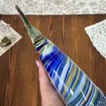 Vintage Murano Glass Fish Italy Striped Sommerso Art Glass 1970s