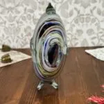Vintage Murano Glass Fish Italy Striped Sommerso Art Glass 1970s - Imperfections