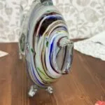 Vintage Murano Glass Fish Italy Striped Sommerso Art Glass 1970s - Imperfections