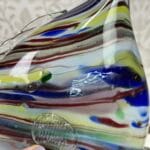 Vintage Murano Glass Fish Italy Striped Sommerso Art Glass 1970s - Imperfections