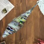 Vintage Murano Glass Fish Italy Striped Sommerso Art Glass 1970s - Imperfections