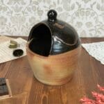 Vintage Pottery Salt Pig Stoneware Hand Thrown Croydon Kitchen Decor