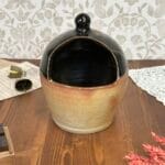 Vintage Pottery Salt Pig Stoneware Hand Thrown Croydon Kitchen Decor