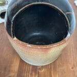 Vintage Pottery Salt Pig Stoneware Hand Thrown Croydon Kitchen Decor