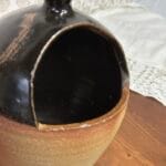 Vintage Pottery Salt Pig Stoneware Hand Thrown Croydon Kitchen Decor