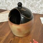 Vintage Pottery Salt Pig Stoneware Hand Thrown Croydon Kitchen Decor