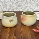Muchelney Pottery Stoneware Jugs, Somerset England, Rustic Pair