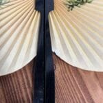Vintage Oriental Paper Metal Frame China Chinese Bird Fan Asian Decor