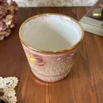Vintage MICA Italy Floral Ceramic Pot 1950s Hand Painted Planter