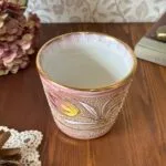 Vintage MICA Italy Floral Ceramic Pot 1950s Hand Painted Planter